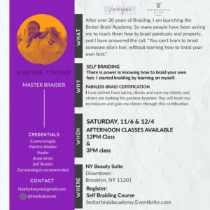 self-braiding-certification-karyne-tinord-saturday-ny-beauty-suites